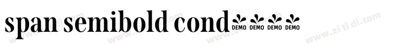 span semibold cond字体转换